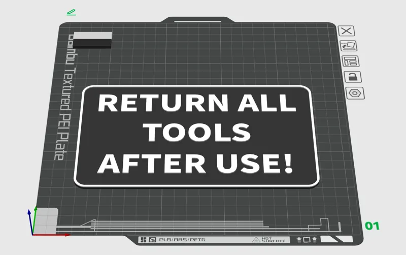 Return all tools doorsign 200 x 120