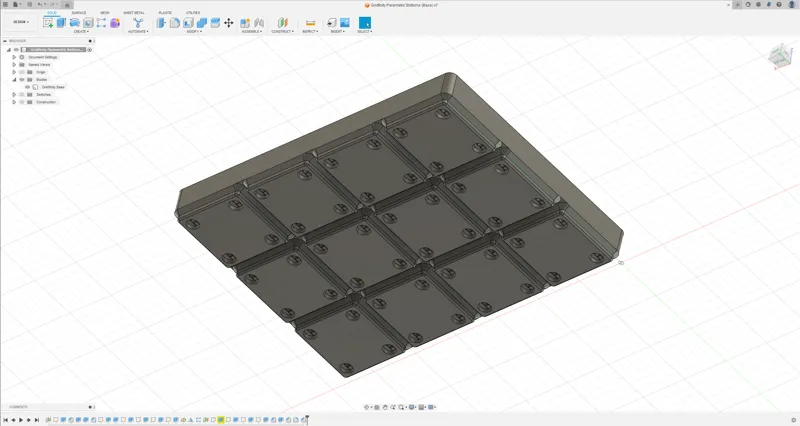 Parametric Gridfinity Bottoms (Gridfinity 3D Base)