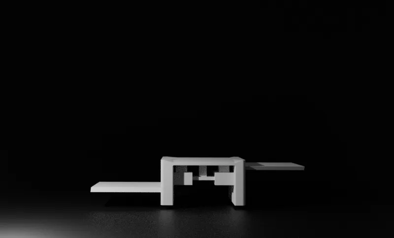 Monitor stand with shelf