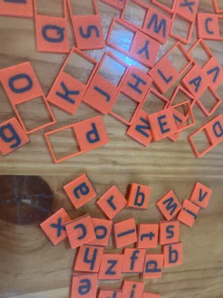 English Alphabet tiles puzzle