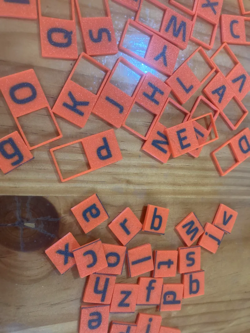 English Alphabet tiles puzzle