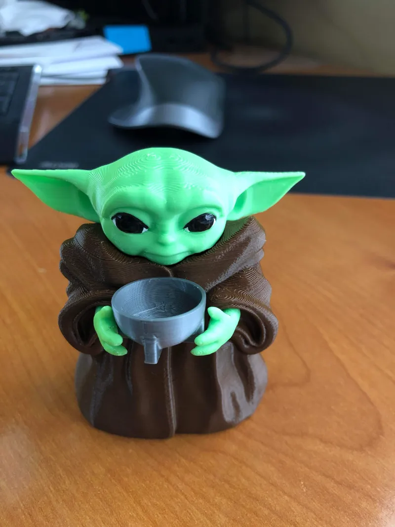 Baby Yoda with Bowl - multi part model