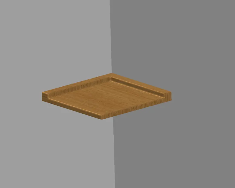 Levitation Shelf with hidden fastening/screws