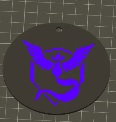Pokemon Go Team Mystic Keychain