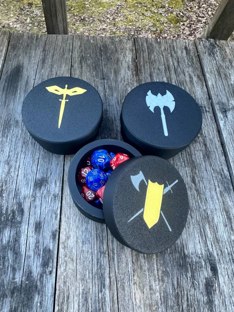 D&D Class Themed dice boxes