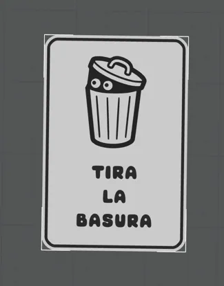 Cartel Tira la basura