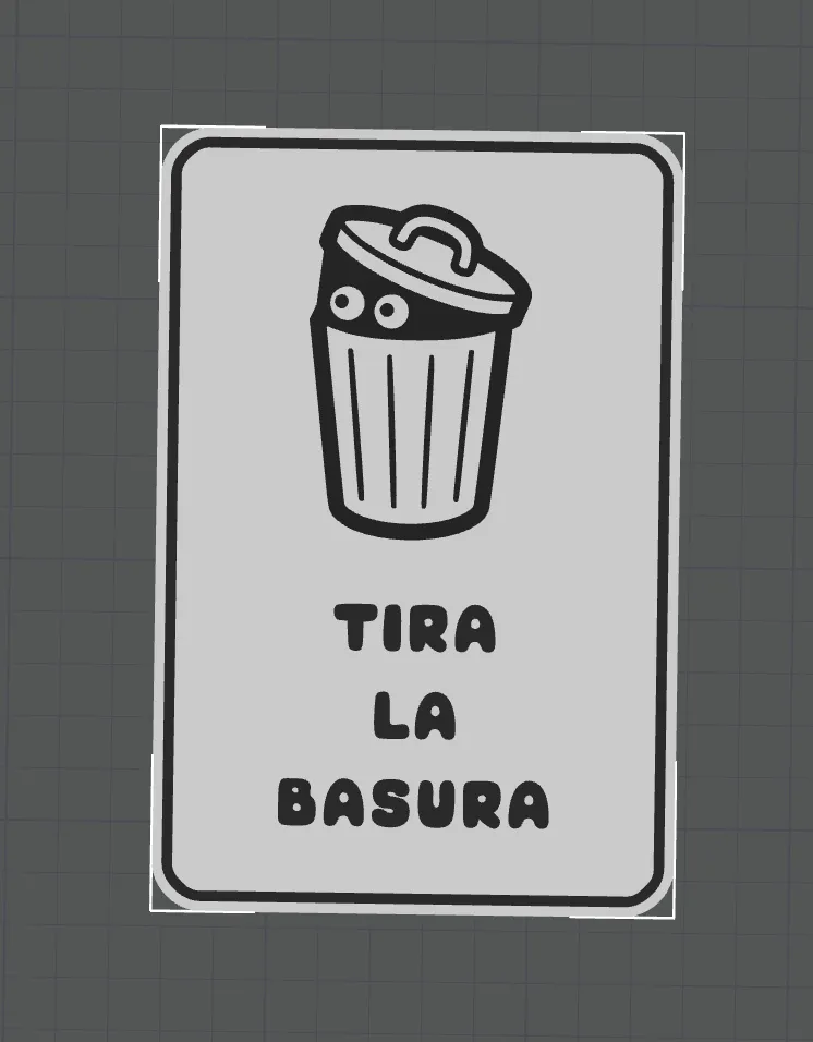 Cartel Tira la basura