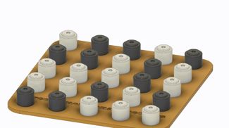 Three-dimensional checkers