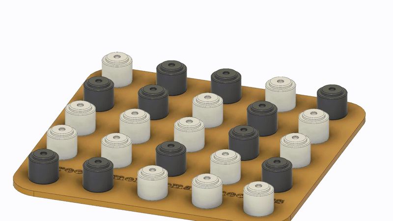Three-dimensional checkers