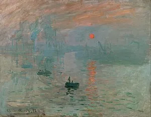 print, rising sun, claude monet