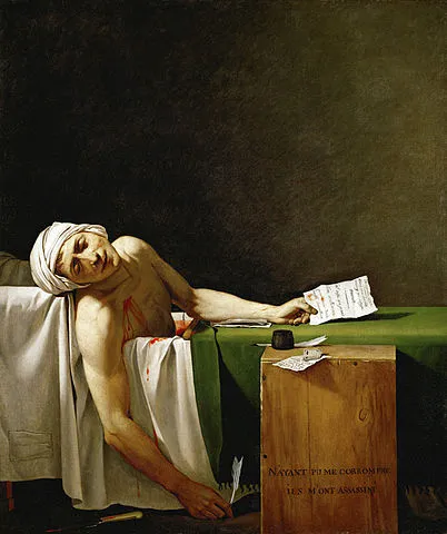 the death of marat, jacques-louis david