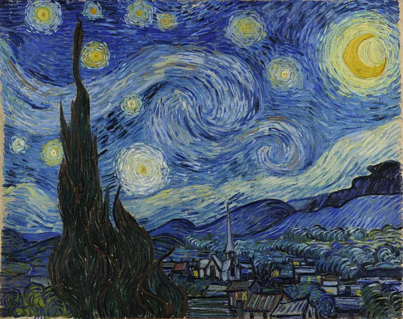 the starry night, vincent van gogh