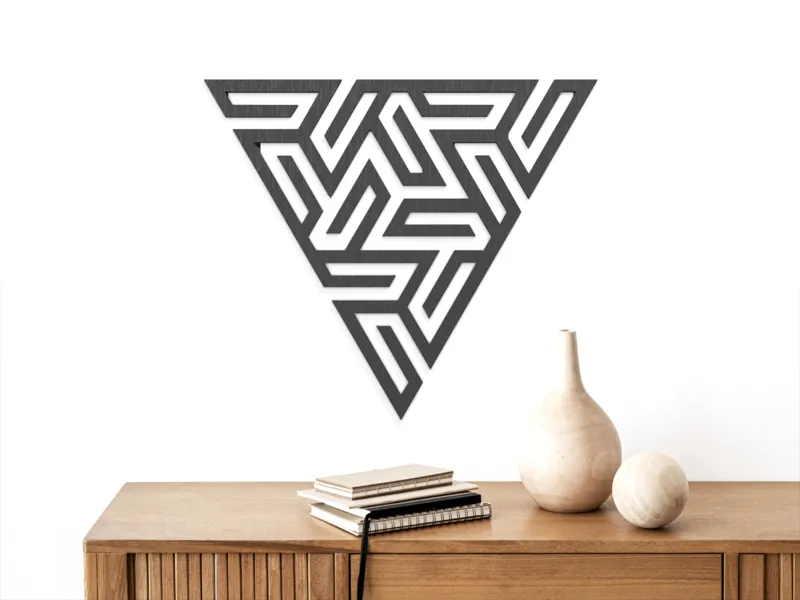 Decorative triangle wall art