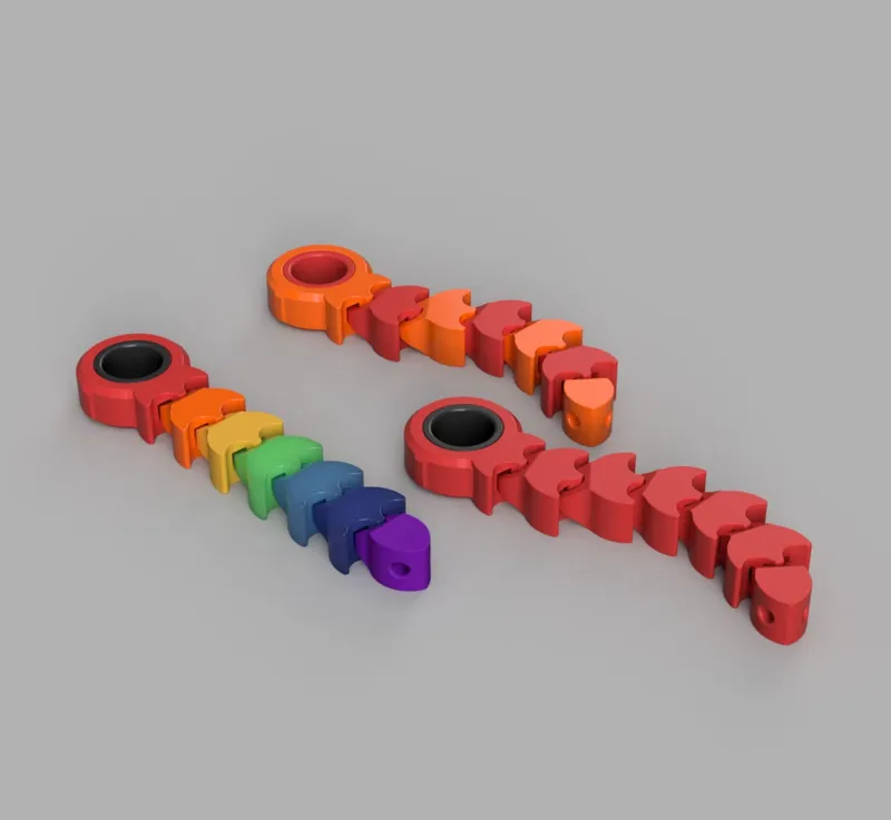 Fully Printable Keychain Spinner chain