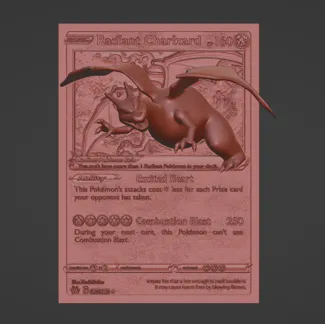 Radiant Charizard 3D Card-Printing File - Pokemon