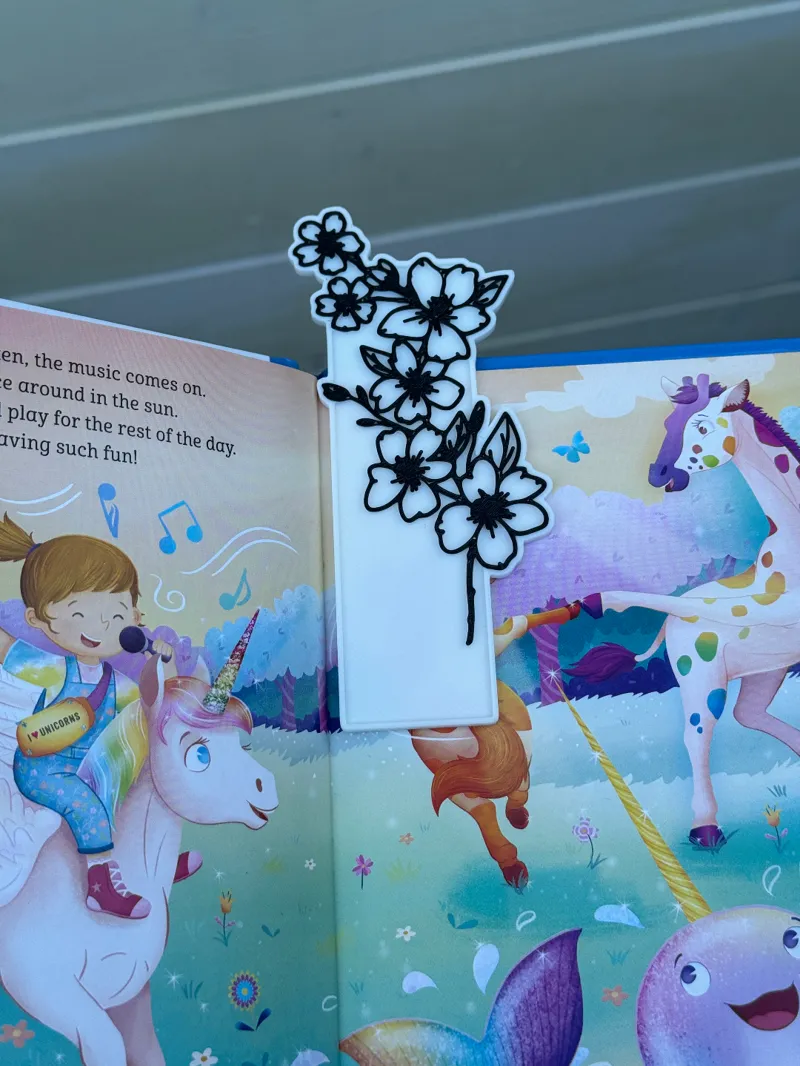 cherry blossoms bookmark 
