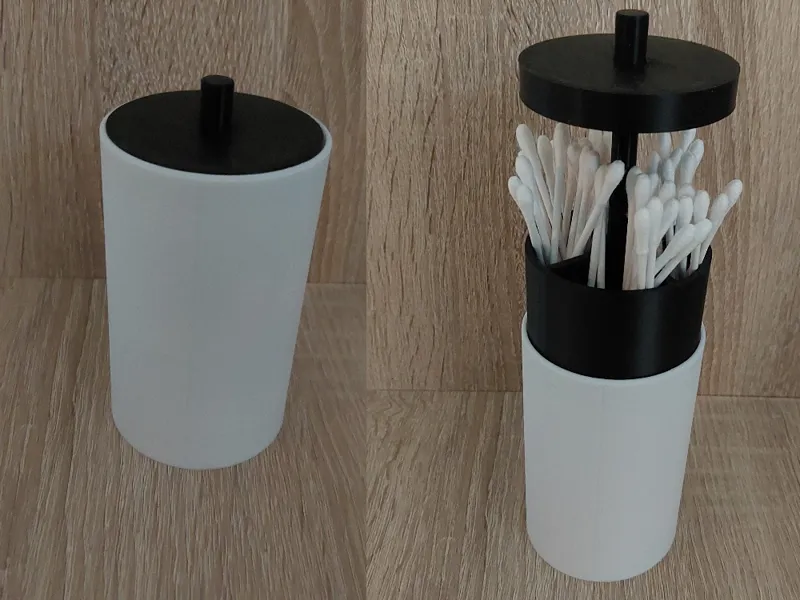 Cotton bud storage box / Wattestäbchen Dose