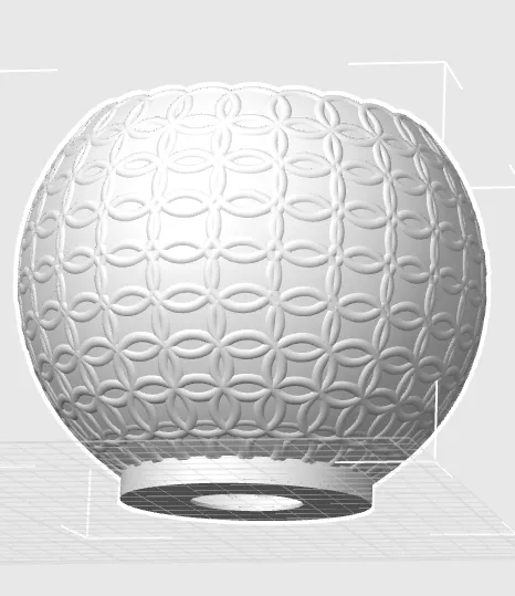 Over socket modern round lampshade.