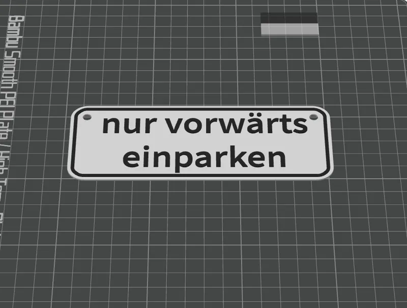 nur vorwärts einparken