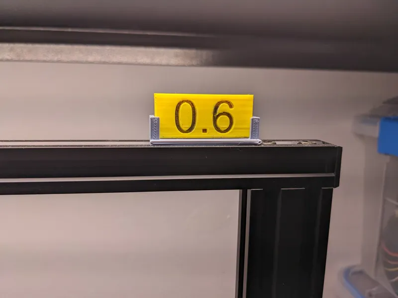Nozzle Size Label