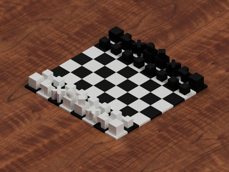 Bauhaus Style Chess Set