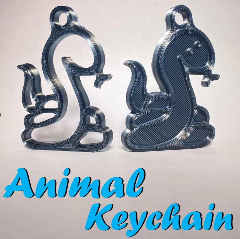 2D Snake Keychain