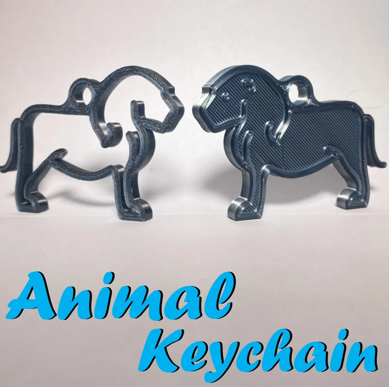 2D Lion Keychain