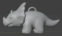 Boucles d'oreilles dinosaure triceratops — photo 1
