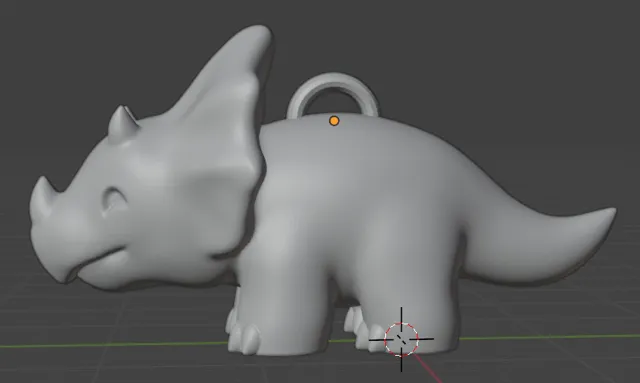Dino Earring Triceratops