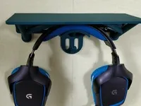 headphone hanger with shelve and hook