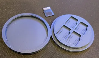 Small Screw On MicroSD Card Case