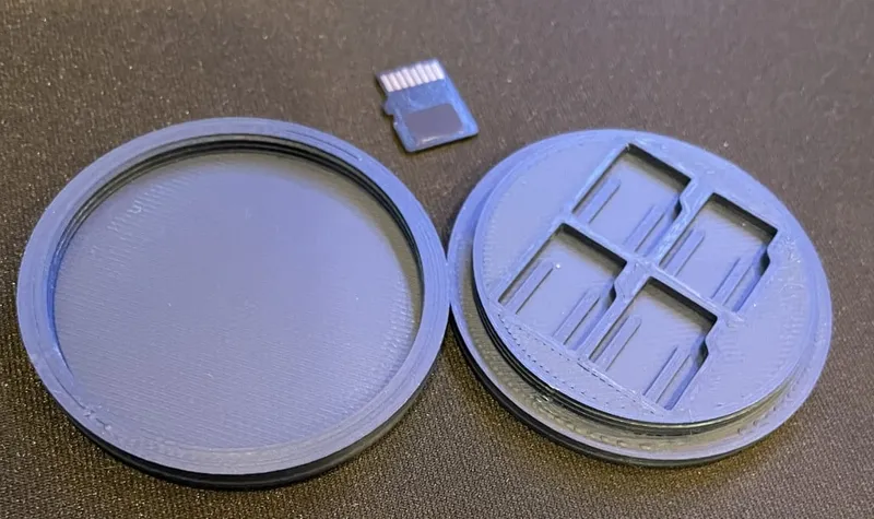 Small Screw On MicroSD Card Case