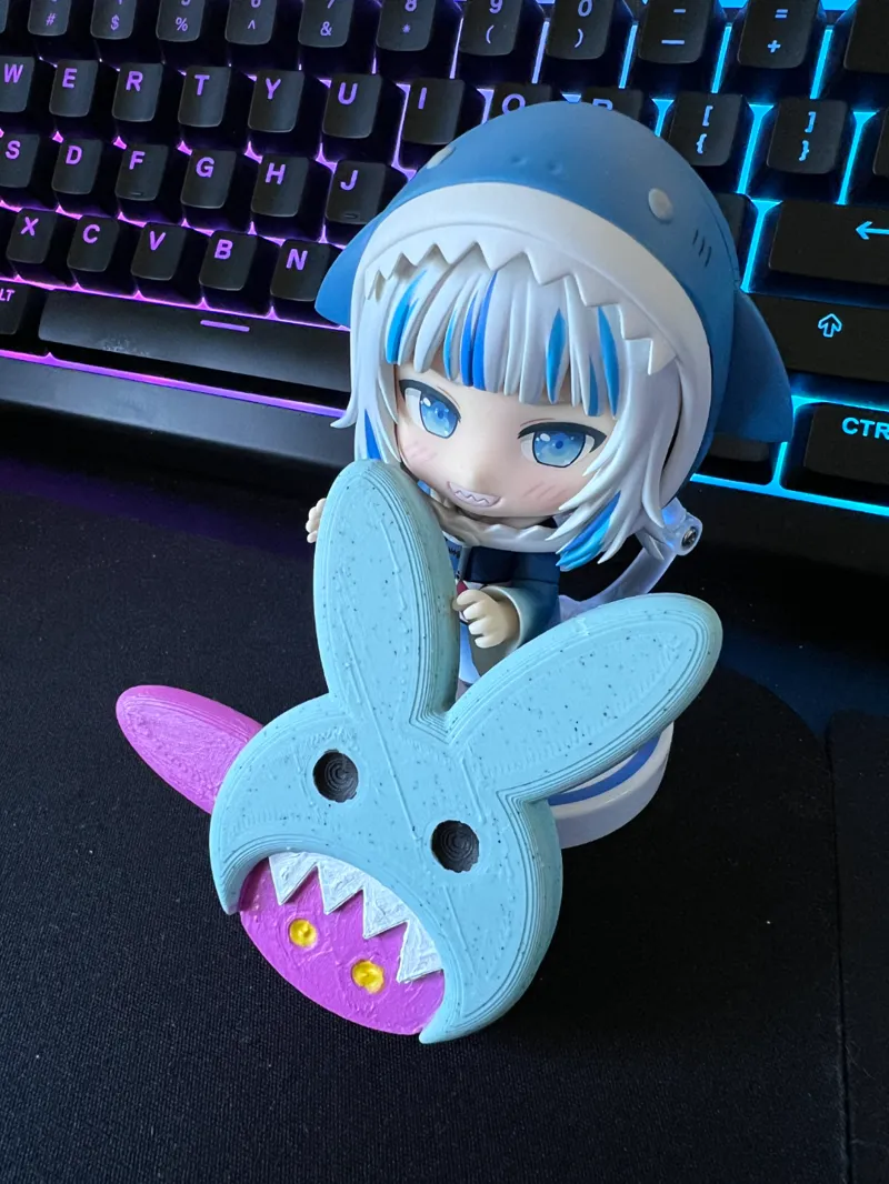 Gawr Gura Bunny Shark Hair Clip