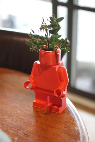 brick minifigure plant pot
