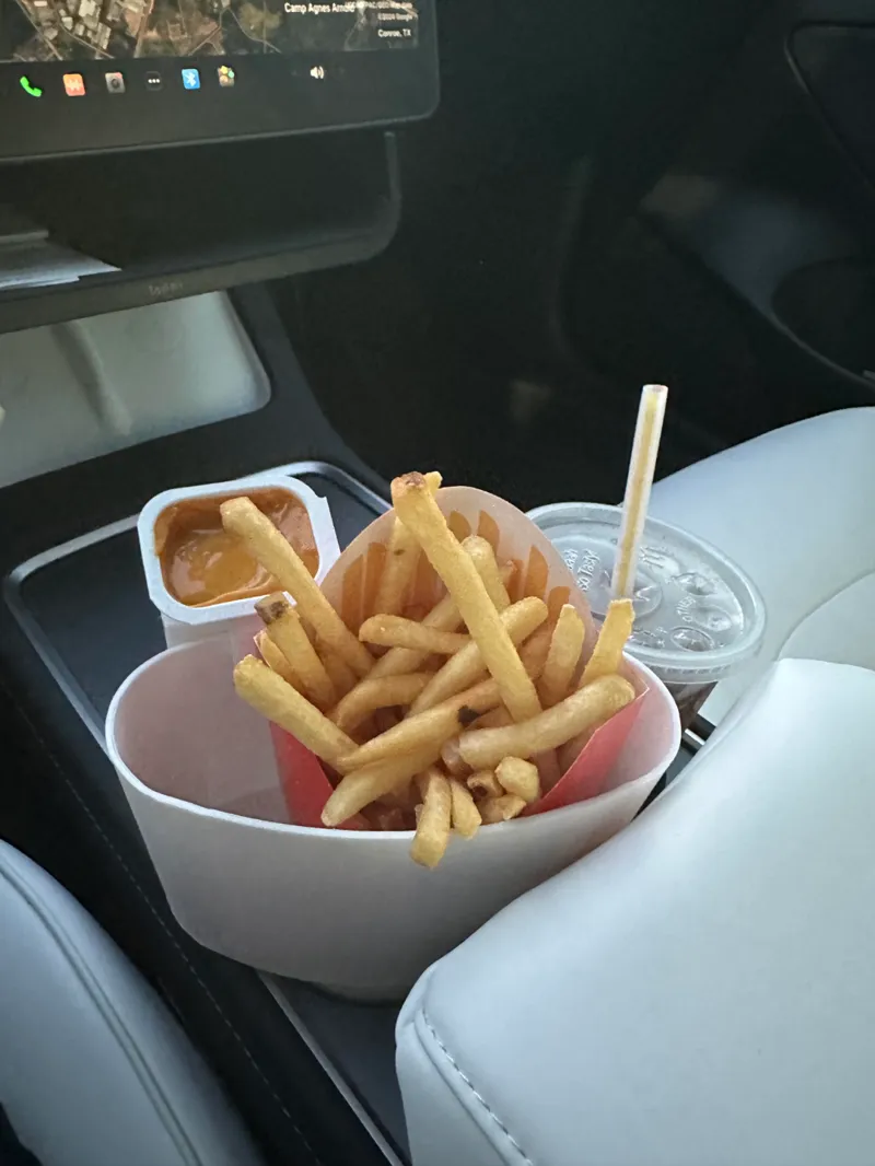 French Fry and dip holder for car