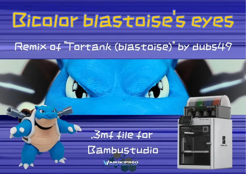 Bicolor blastoise's eyes 200%