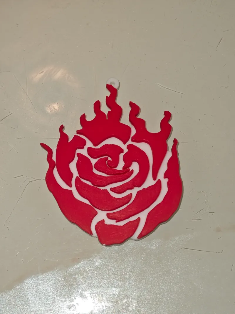 Ruby Rose badge keychain pendant