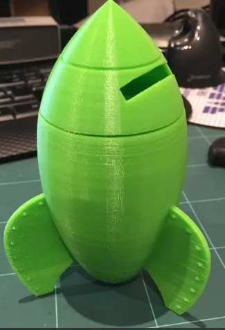 Rocket piggy bank