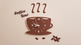 Coffee Time Kitchen Clock