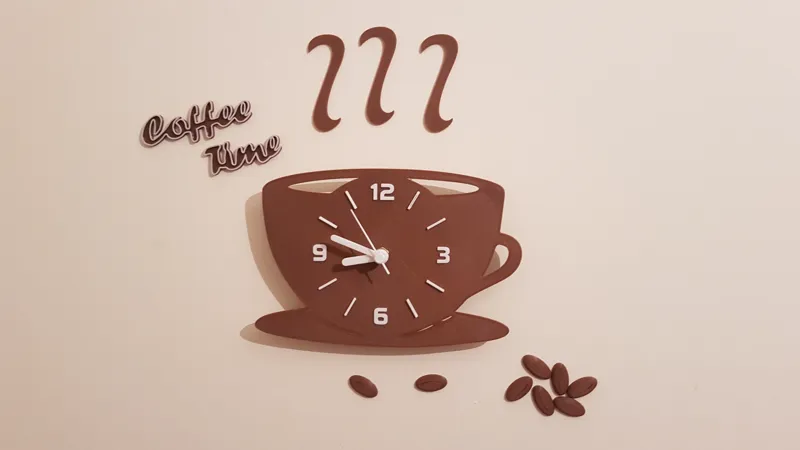 Coffee Time Kitchen Clock
