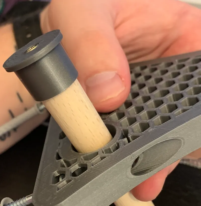 Spool holder rod cap