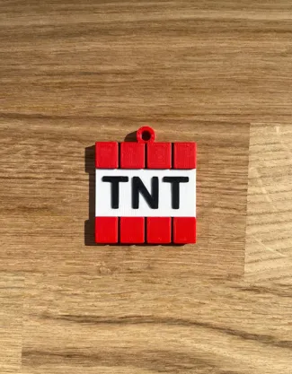 Minecraft TNT Keychain