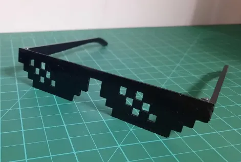 print in place Thug life glasses