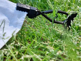 Picnic blanket clip with peg