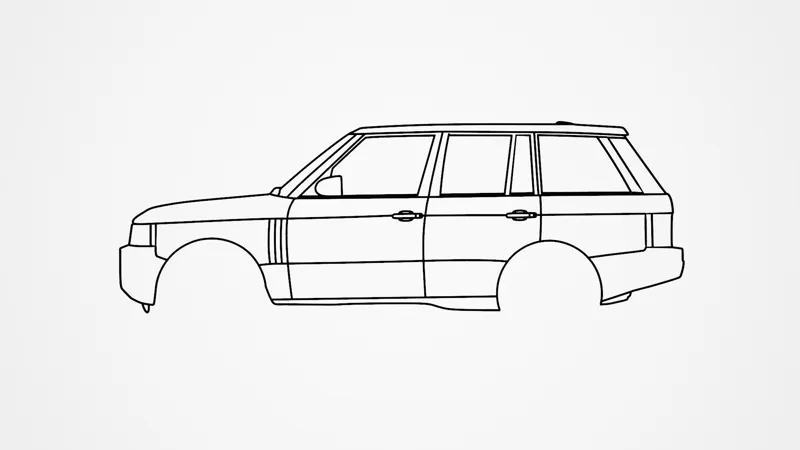Range Rover L322 Silhouette Wall Art