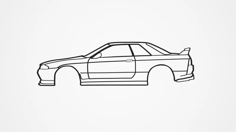 Nissan Skyline R32 Silhouette Wall Art