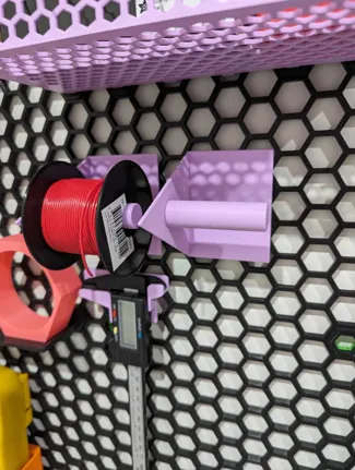 Hobby Wire Spool Holder for HoneyComb Storage Wall