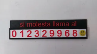 placa con nº teléfono