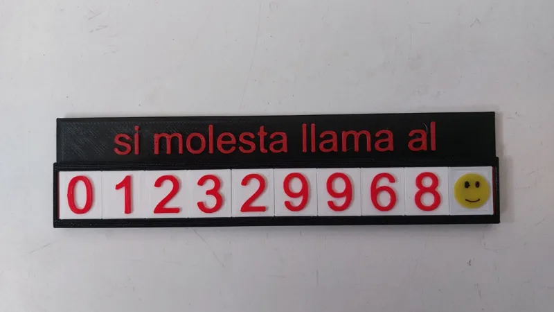 placa con nº teléfono