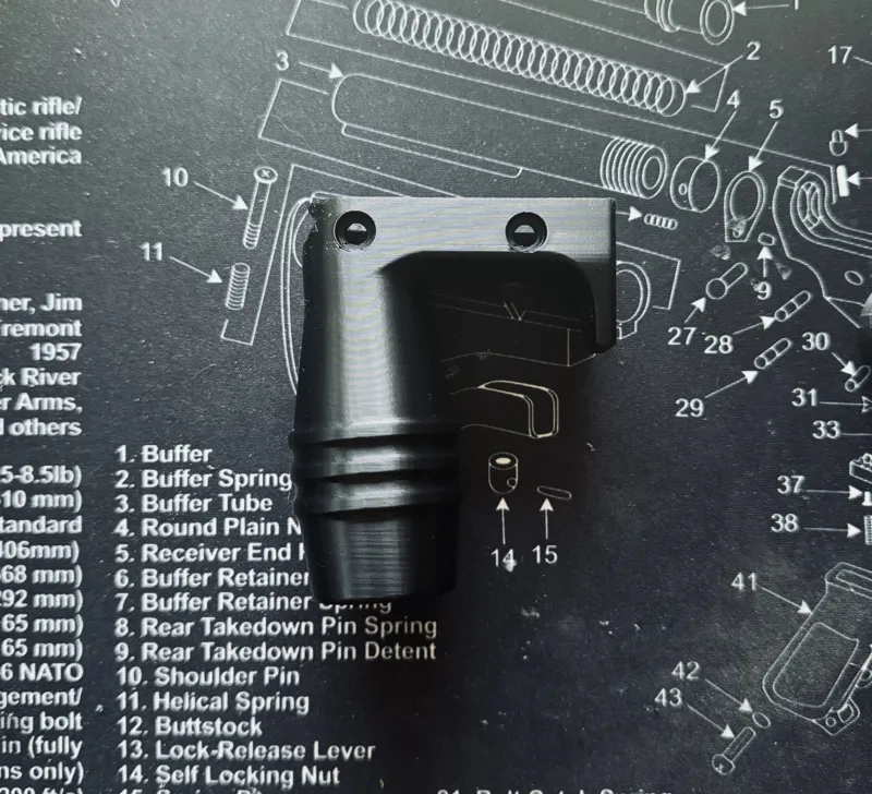 Picatinny Rail Bulb Grip Ribbed 